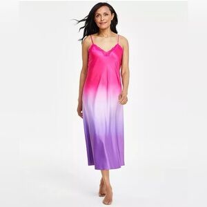 I.n.c. International Concepts Women's Lace-Trim Satin Nightgown, Med, Lg & XL